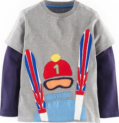 Mini Boden, 1669[^]34425926 Winter Sports T-shirt Grey Mini Boden, Grey