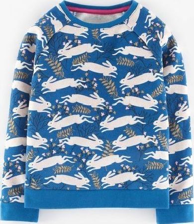 Mini Boden Woodland Animal Sweatshirt Coastal Blue Country