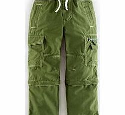 Mini Boden Zip-off Cargos, Basil,Khaki