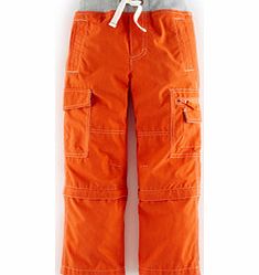 Mini Boden Zip-off Cargos, Goldfish,Blue,Blaze