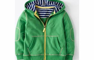 Mini Boden Zip Through Hoody, Tennis Green,Slate,Denim