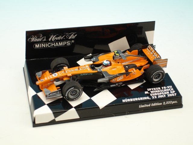 Minichamps Spyker F1 Team F8 Vii Winkelhock German GP 2007