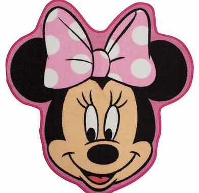 Character World Disney Minnie Mouse Makeover Shaped Rug, Multi-Color