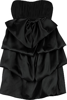 Tiered satin dress