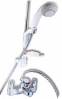 Extra Thermostatic Bath Shower Mixer White / Chrome