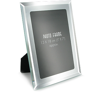 mirror Glass Bevelled Edge 5 x 7 Photo Frame