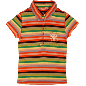 Womens Multi Stripe Polo