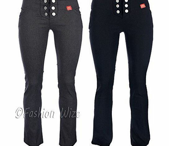 Miss Sexies Girls School Trousers Black Skinny Stretch Hipster Miss Sexies 31`` Inside Leg (10, Black)