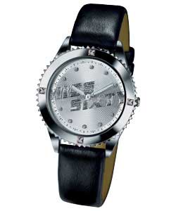 Ladies Black Strap Watch