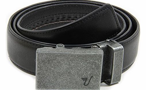 Mission Belt Mens Ratchet Belt - Iron - Iron Buckle / Black Leather, Extra Large (39 - 42)