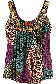 Missoni Fabiolla embellished silk top