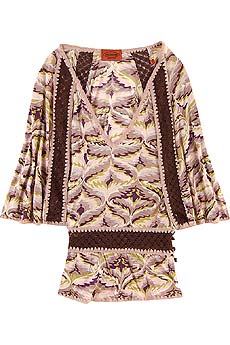 Missoni Flutter sleeve tapestry print top