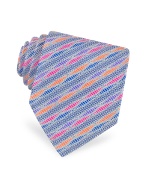 Ornamental Bands Textured Silk Tie