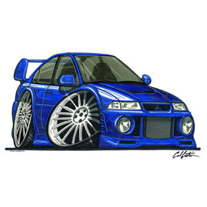 Lancer Evo6 - Blue Kids T-shirt