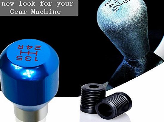 Mixed-Gadgets Universal 5 Speed Gear Shift Knob Stick Shifter Stick Shift Knob (Blue)