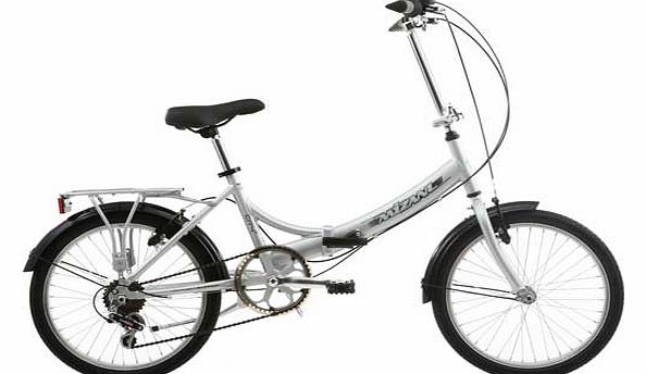 City+ 20 Inch Folding Bike Silver - Unisex