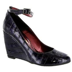 Moda In Pelle Female Gracie Purple Patent Croc in Purple