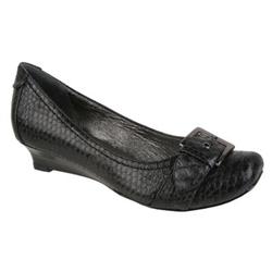 Moda In Pelle Female Halliday Black Snakeskin in Black