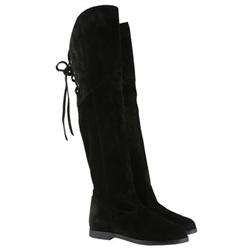 Female Lilah Black Suede Casual in Black