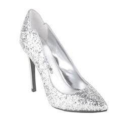 Moda In Pelle Female Sparklin Silver Glitter Manmade Upper Manmade Lining Manmade Lining Evening in Silver