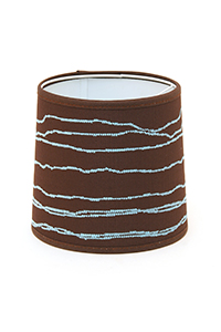 Moltex Products Table Lamp Lampshade In A Chocolate And Turquoise Linen Fabric