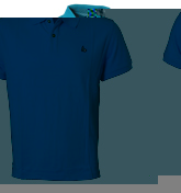 Blue Pique Polo Shirt