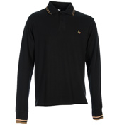 Soldier Pirate Black Pique Polo Shirt