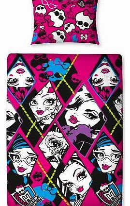 Monster High Skullette Single Rotary Duvet Cover