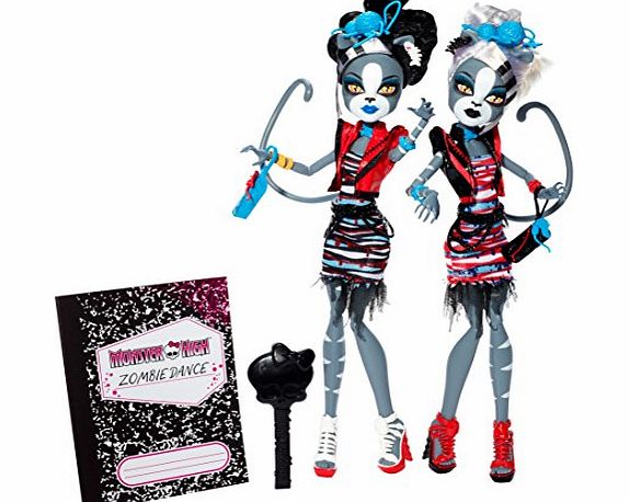 Monster High Zombie Shake Meowlody and Purrsephone Doll (2-Pack)