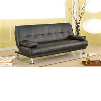 Sofa Bed Black broken zip on storage