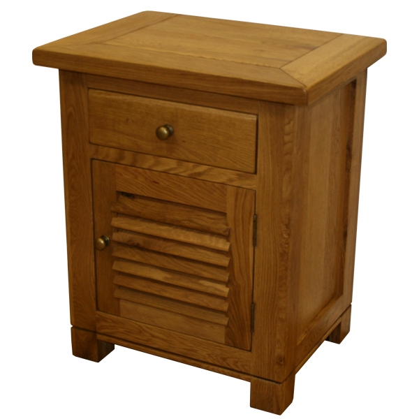 montreal Solid Oak 1 Door 1 Drawer Night Stand