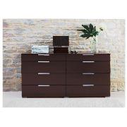 8 Drawer Chest, Dark Chocolate Finish