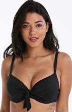 Moontide, 1295[^]275589 Contours Tie Front Top - Black