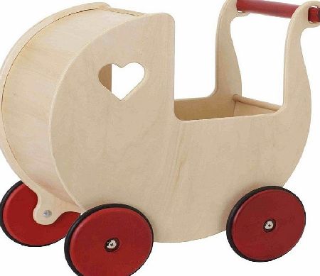 Moover Wooden Dolls Pram Natural