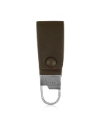 Moreschi Dark Brown Pebble Leather Key Fob