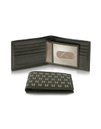 Moreschi Men` Logo Printed Billfold ID Wallet