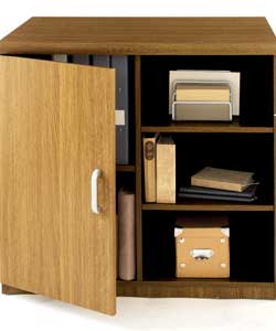 morgan Cupboard and Shelving Unit - Oak Finish