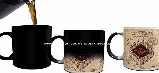 Morphing Mug Harry Potter mugs Marauders Map Heat Changing Color Coffee Mugs by Morphing Mug