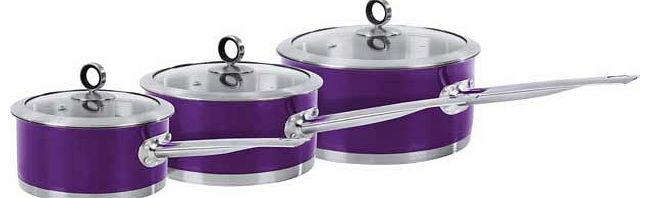 Accents 3 Piece Pan Set - Purple