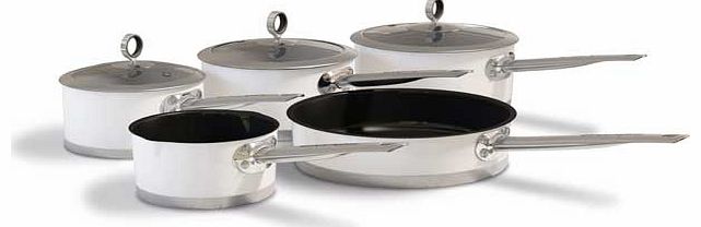 Morphy Richards Accents 5 Piece Pan Set - White