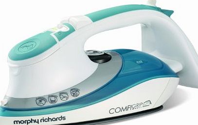 Morphy Richards ComfiGrip 301001 Iron Diamond Soleplate, 350 ml, 2400 Watt - Blue/White