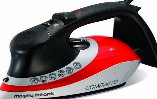 Morphy Richards Eco ComfiGrip 301011 2400 Watt Ionic Steam Iron with Anti-scale - Black/Red