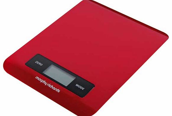 Morphy Richards Electronic Kitchen Scale - Red