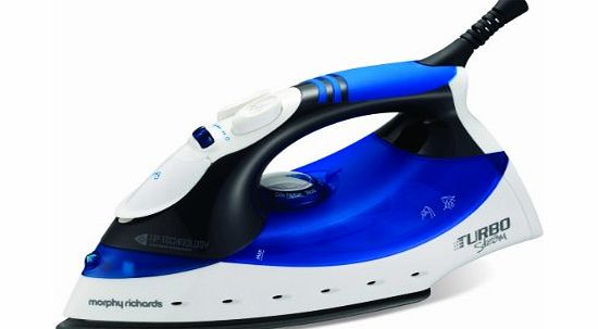 Morphy Richards Turbosteam 40679 Steam Iron Diamond Soleplate - Blue