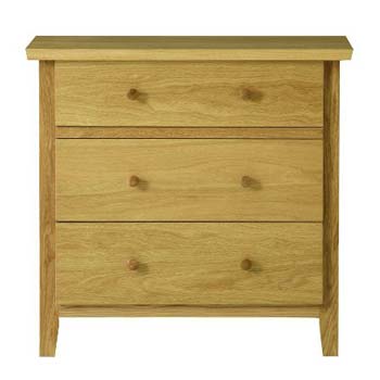 Avenue Oak 3 Drawer Chest