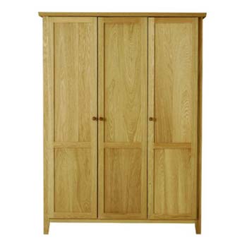 Avenue Solid Oak 3 Door Wardrobe