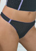 Black Mesh and Lilac thong