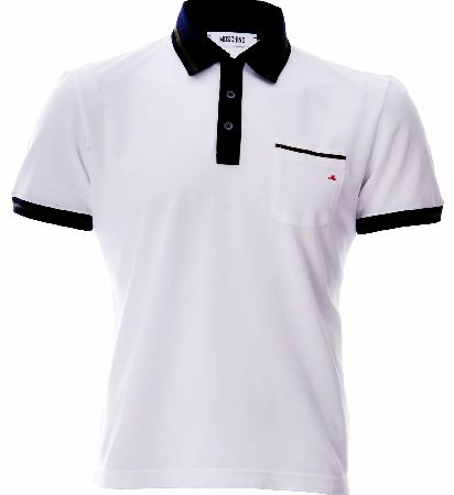 Contrast Trim Polo White