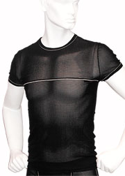 Mesh round neck T-shirt