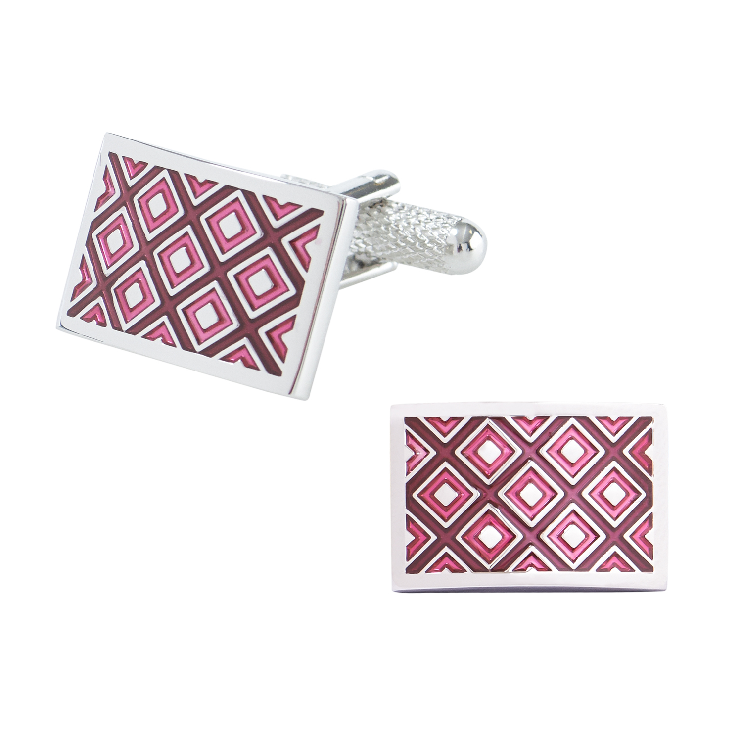 Moss 1851 Wine Enamel Cufflinks